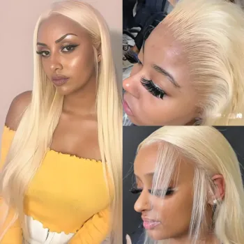 10 Lengths 2 Lace Sizes 613 Blonde HD Lace Front Human Hair Wig