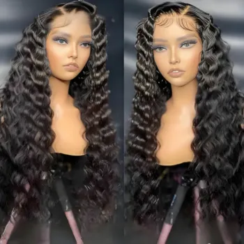 9 Lengths 2 Lace Sizes Deep Wave HD Lace Front Human Hair Wig