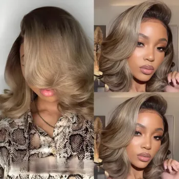 3 Lengths Short Ash Blonde HD Lace Front Bob Wig