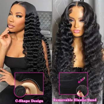 9 Lengths Deep Wave HD Lace Closure Human Hair Wig