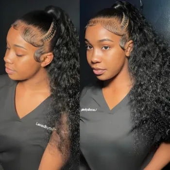 11 Lengths 2 Lace Sizes Water Wave HD Lace Frontal Wig 36 Inch Brazilian Hair