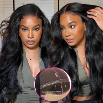 9 Lengths Yaki Straight Glueless Human Hair Lace Closure Wig