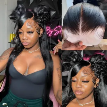10 Lengths 34 Inch Straight Black Brazilian Human Hair Wigs