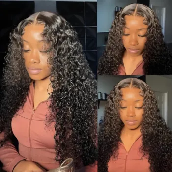 3 Colors 8 Lengths HD Lace Closure Curly Human Hair Wig