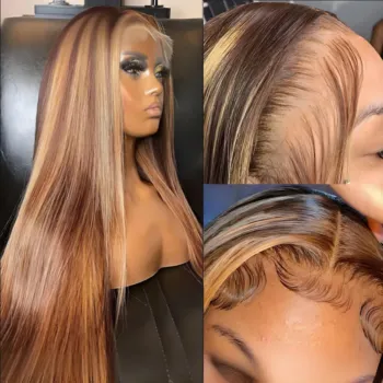 3 Colors 8 Lengths HD Lace Frontal Human Hair Wig Straight