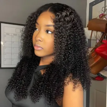7 Lengths Kinky Curly Afro Wig HD Lace Closure Malaysian Hair