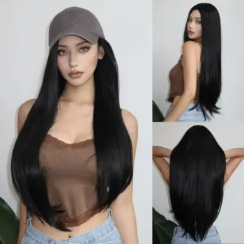 5 Colors Natural Black Long Straight Synthetic Wig For Women
