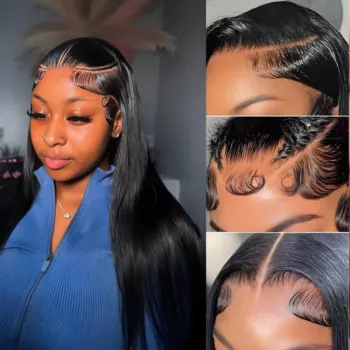 10 Lengths 34 Inch HD Lace Frontal Wig Human Hair Brazilian Remy Straight